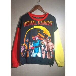 Vintage 90s Mortal Kombat Box Lunch Sweatshirt Adult XL Black